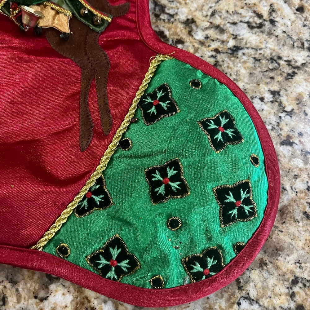 Festive Red and Green Christmas Stocking Set - Picture 6 of 11